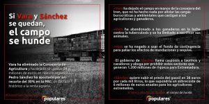Si Vara se queda el campo se hunde
